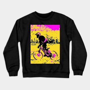 Picking Up Speed - Mountain Bike Rider Crewneck Sweatshirt